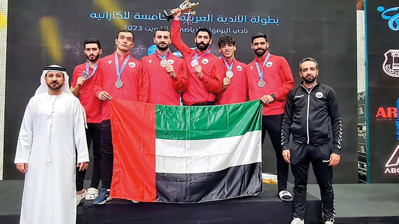 “Sharjah Karate” wins the title of the Arab Championship in Kuwait