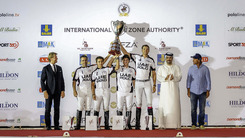 The UAE team wins the Dubai Silver Polo Cup