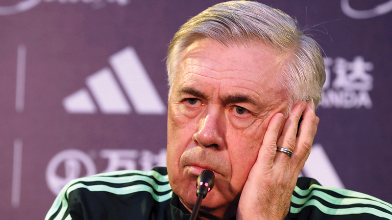 مدرب ريال مدريد كارلو أنشيلوتي.  أ.ف.ب