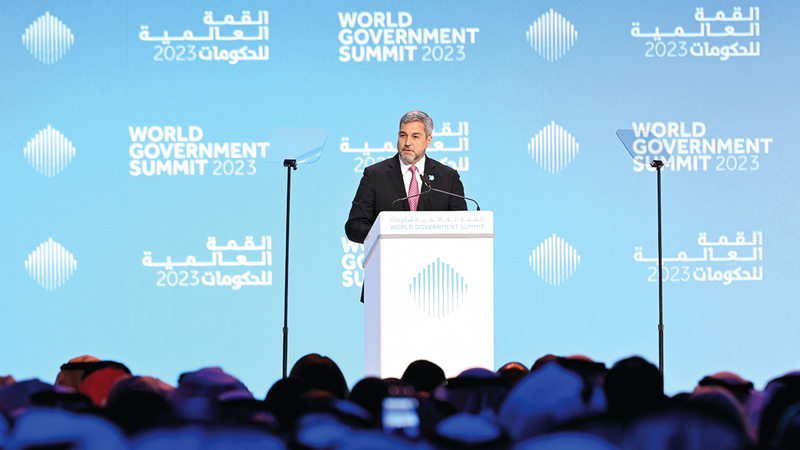 رئيس باراغواي وجّه دعوة للحكومات والرؤساء المشاركين في القمة لزيارة بلاده. تصوير: أحمد عرديتي