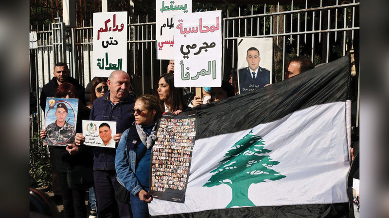 محتجون يطالبون بالعدالة في كارثة المرفأ. أرشيفية