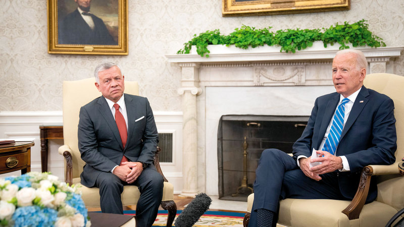 قام ملك الأردن بزيارة للبيت الأبيض بعد أيام قليلة من إعراب واشنطن عن مخاوفها.  غيتي