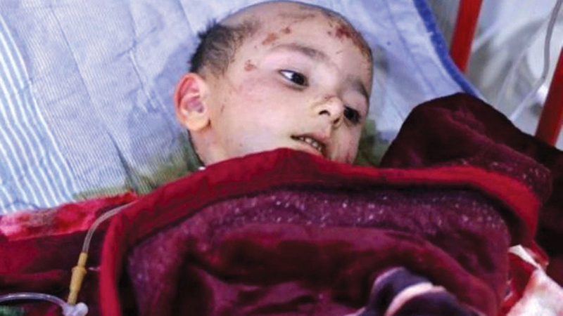 صورة التقطت في 13 فبراير للطفل السوري المتوفى ألب أرسلان بري.  أرشيفية