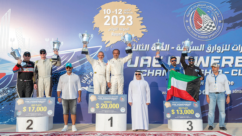 The Fazza 3 boat is the UAE champion in the first round