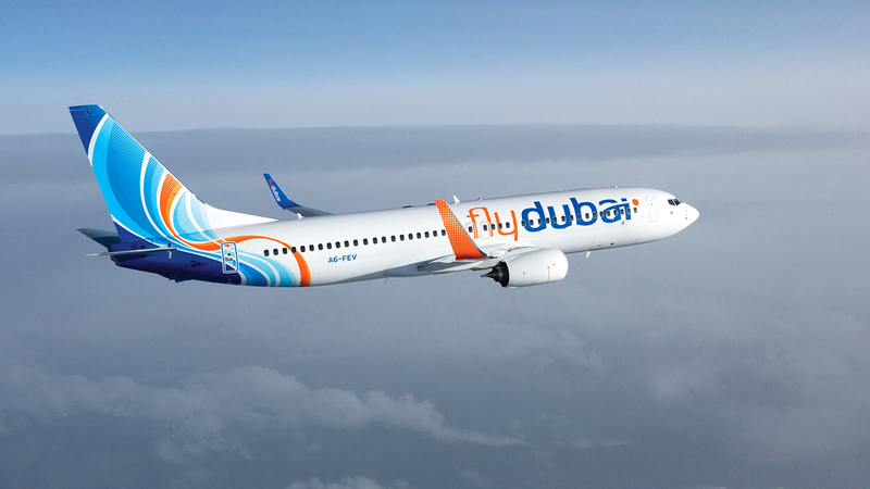 «فلاي دبي» تسلمت منذ بداية العام الجاري 5 طائرات جديدة من طراز «بوينغ 737 ماكس 8».  أرشيفية
