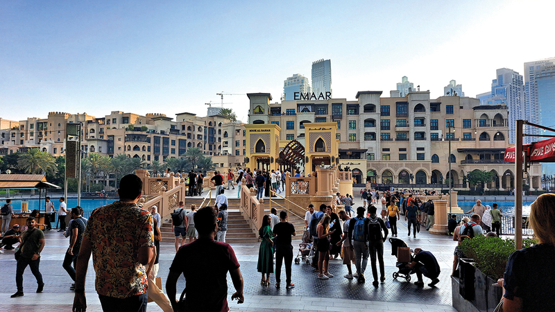 دبي تتمتع بشهرة عالمية وجهة سياحية بارزة ومفضّلة في جميع الأسواق الدولية.   تصوير: أحمد عرديتي