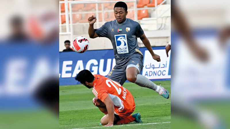 الظفرة هبط رسمياً إلى دوري الدرجة الأولى. تصوير: أسامة أبوغانم