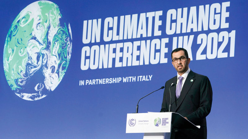 خلال مشاركة الإمارات في &laquo;كوب 26&raquo;. من المصدر