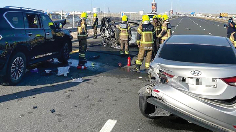 السرعة الزائدة تسفر عن حوادث خطرة.  أرشيفية