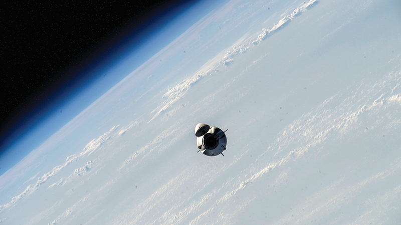 مركبة دراغون الفضائية للشحن المقبلة المقرر إطلاقها في يونيو المقبل. من المصدر