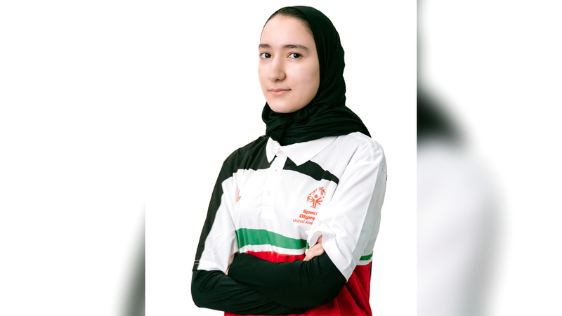 لاعبة منتخب الأولمبياد الخاص لكرة القدم للسيدات خلود الخوري. من المصدر