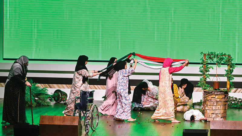 مسرحية «عين عذبة» من تقديم مدرسة الراية للتعليم الثانوي. تصوير: أشوك فيرما