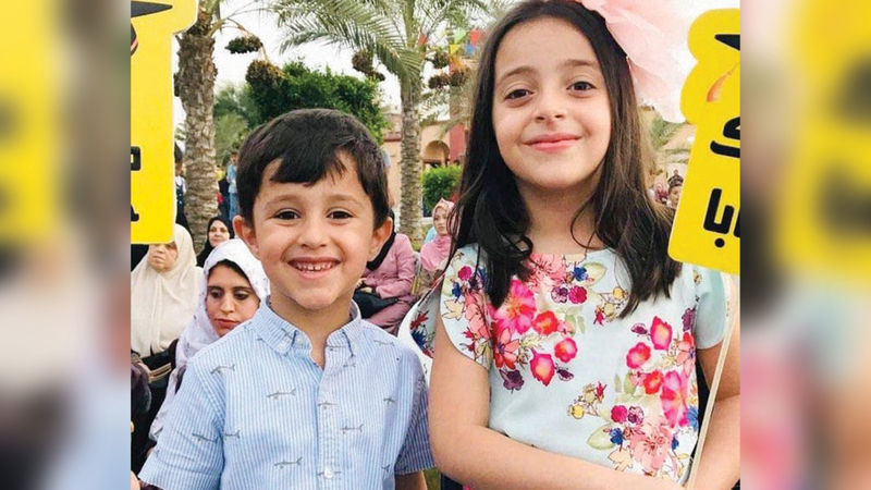 علي وشقيقته ميار عز الدين ضحايا بنك الأهداف الإسرائيلية. الإمارات اليوم