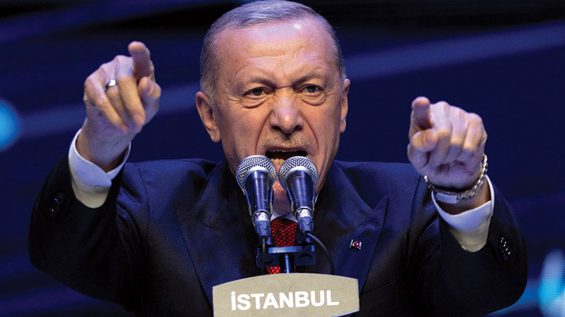 أردوغان يقود الموجة القومية. أ.ف.ب