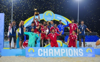 منتخب الإمارات يُتوج بطلاً للتصفيات المؤهلة لدورة الألعاب العالمية الشاطئية