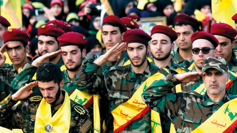قوات حزب الله في لبنان في استعراض للقوة.   أرشيفية