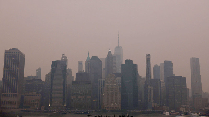 نسب التلوث بلغت مستويات غير مسبوقة في مانهاتن بولاية نيويورك.   غيتي