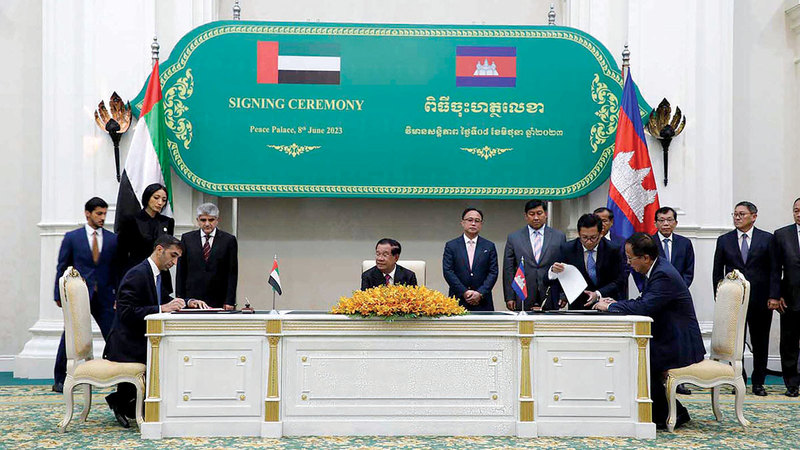 The United Arab Emirates and Cambodia officially signed the Comprehensive Economic Partnership Agreement