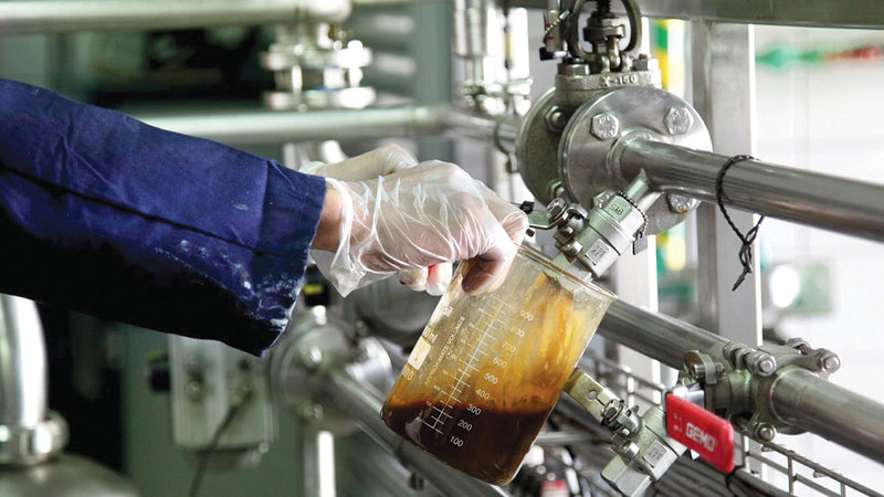 «السركال إنفايرول» في دبي الأول من نوعه في الشرق الأوسط الذي يعيد تدوير الزيوت والشحوم ويحولها إلى وقود حيوي.  أرشيفية