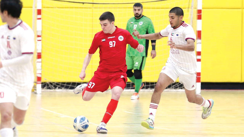 الشارقة في إحدى مبارياته بدوري الصالات.  من المصدر