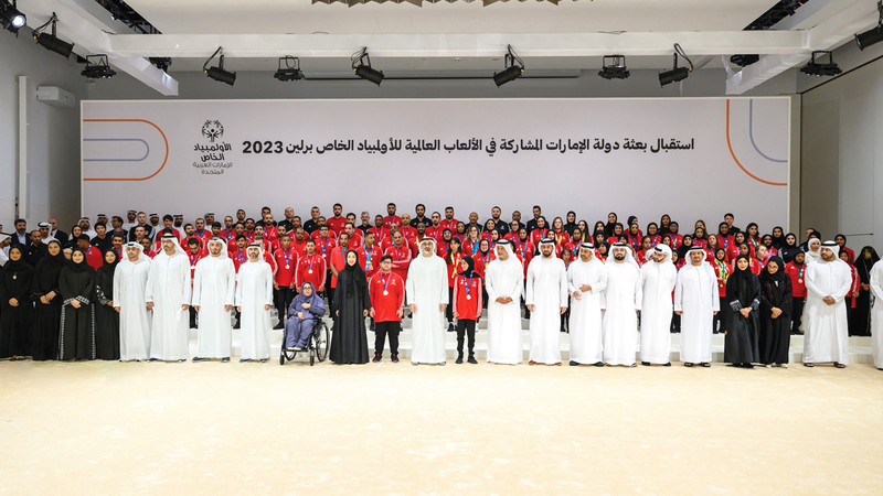 خالد بن محمد بن زايد أشاد بنجاح بعثة الإمارات لـ «الأولمبياد الخاص» في تعزيز مكانة الدولة على خريطة الرياضة العالمية.  وام