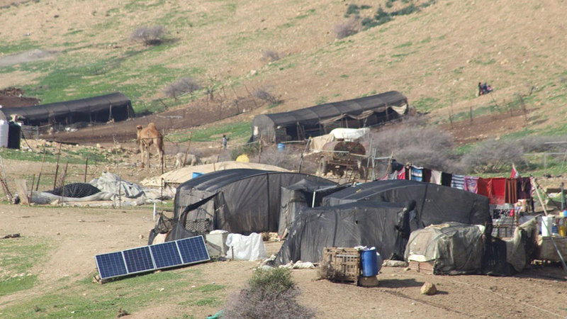 الاحتلال نقل خطوط المياه تجاه المستوطنات.  من المصدر