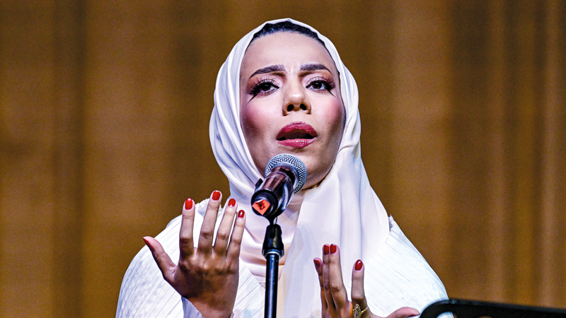 Fatima Al Hashimi sings oriental songs and operatic melodies