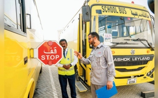 الصورة: «طرق دبي» تتفقّد حافلات المدارس
