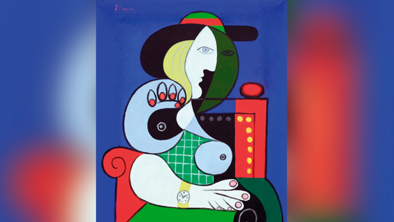 لوحة بيكاسو أحد أول الأعمال المهمة التي اشترتها جامعة الأعمال الفنية إميلي فيشر لانداو.   من المصدر