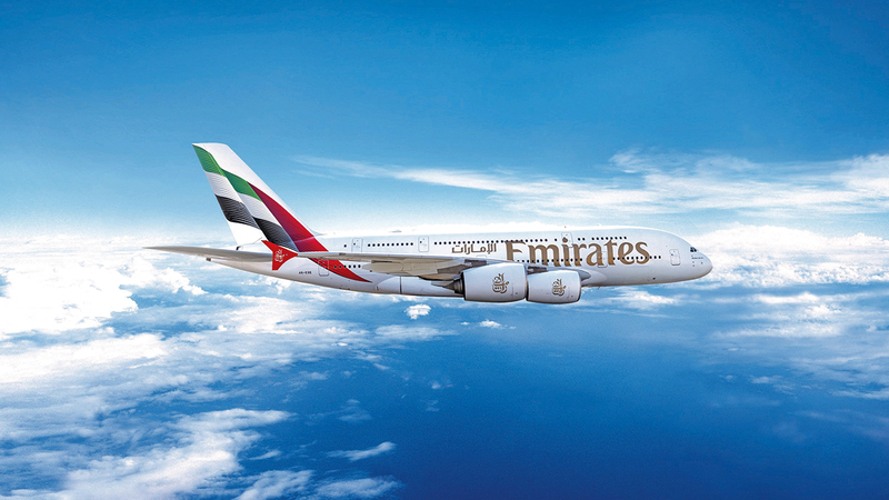 «طيران الإمارات» تشغل الآن جميع طائراتها (البوينغ 777) و90 طائرة (A380). أرشيفية