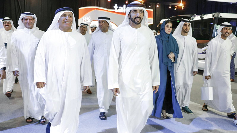 حمدان بن محمد خلال افتتاح المؤتمر. من المصدر