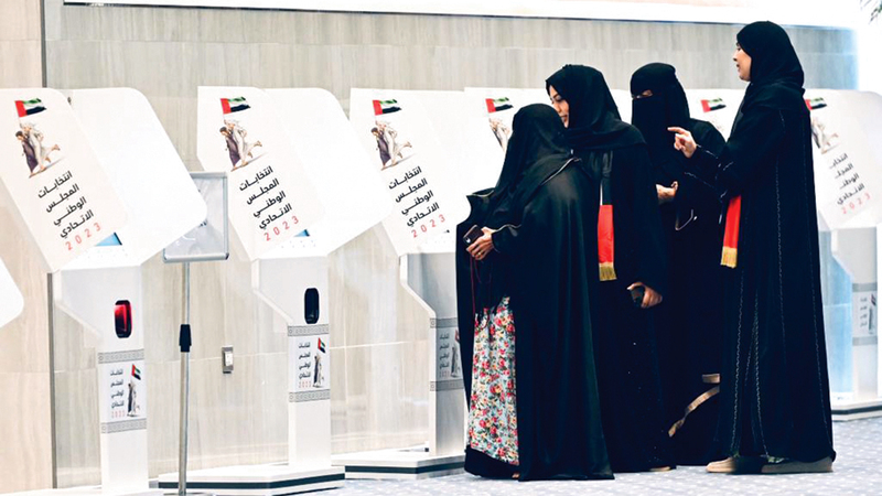 إقبال لافت على الانتخابات في أبوظبي. تصوير: إريك أرازاس
