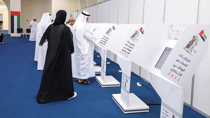 مراكز انتخابات المنطقة الشرقية شهدت إقبالاً مكثفاً من الناخبين. الإمارات اليوم