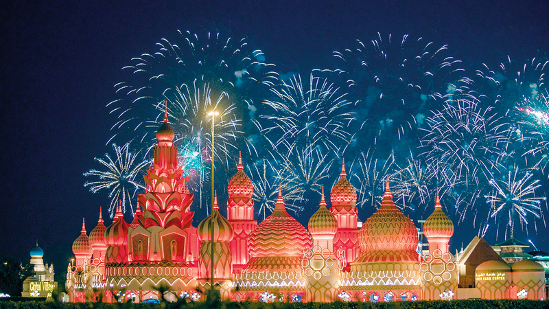 «القرية العالمية» جاهزة لإبهار زوارها. من المصدر