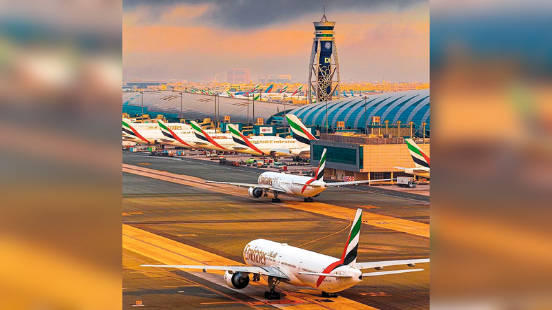 عدد المقاعد المجدولة في مطار دبي خلال الربع الرابع من 2023 تخطى مستويات 2019. أرشيفية