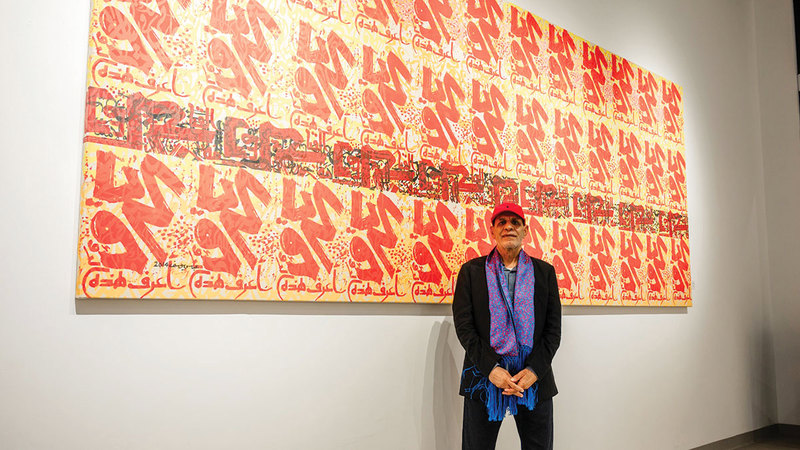 عباس يوسف استلهم عمله «كنت أحلم» من «جدارية» محمود درويش. من المصدر