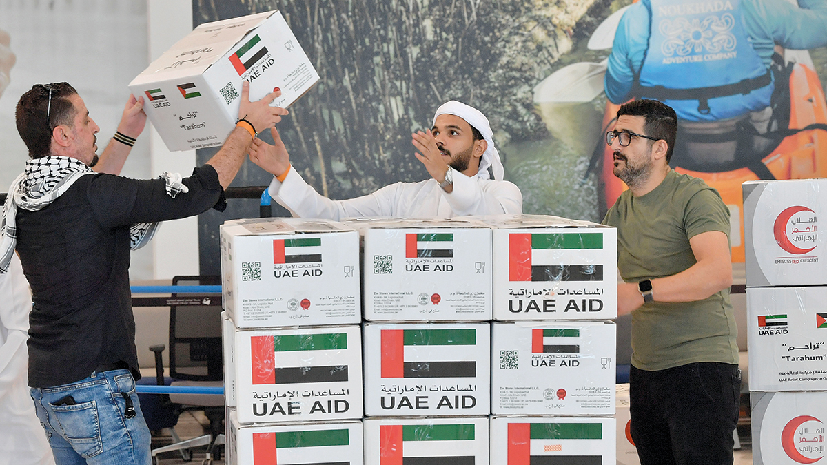 «تراحم من أجل غزة» تستهدف تقديم مساعدات عاجلة للشعب الفلسطيني. تصوير: نجيب محمد