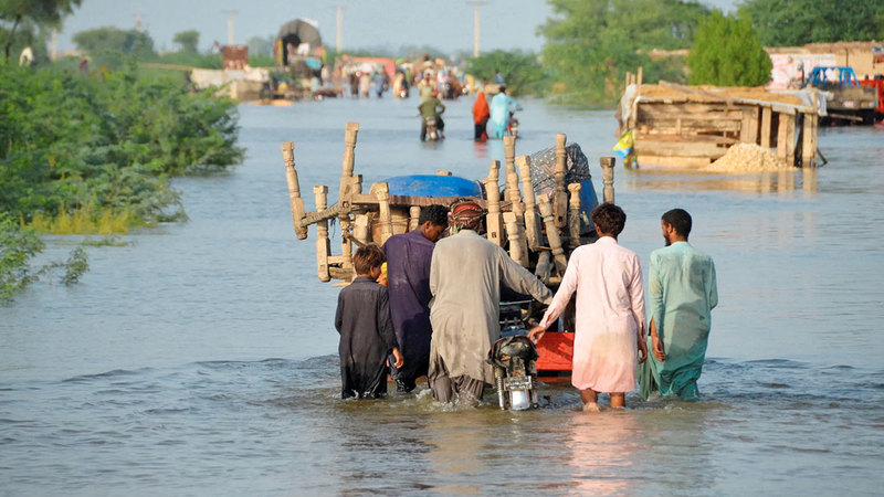 فيضانات باكستان غمرت أجزاء واسعة بالماء. أرشيفية