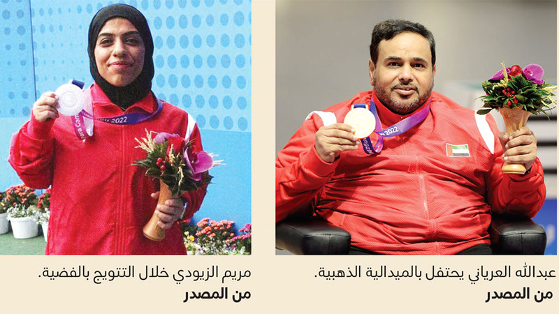 Abdullah Al-Ariani wins the “Shooting” gold in the “Asian Paralympics”