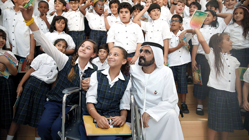 المبادرة التي أطلقها محمد بن راشد تهدف إلى تعزيز ثقافة القراءة بين الطلبة العرب. أرشيفية