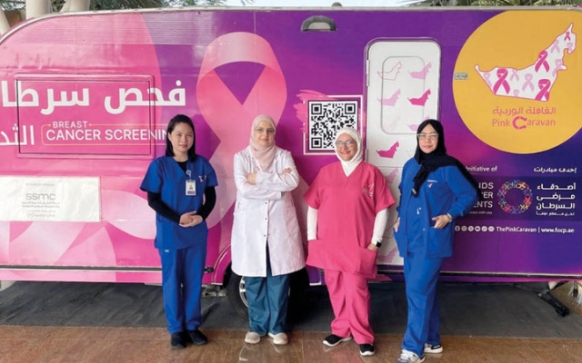 الصورة: «شخبوط الطبية» تدعم مريضات سرطان الثدي
