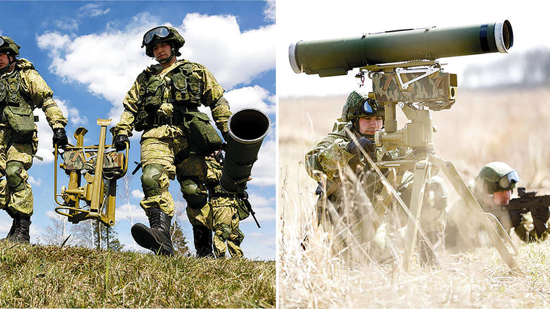 صواريخ «كورنيت» موجّهة بأشعة الليزر يمكنها مقاومة أي وسيلة تشويش معادية خلال رحلتها نحو الهدف. أرشيفية