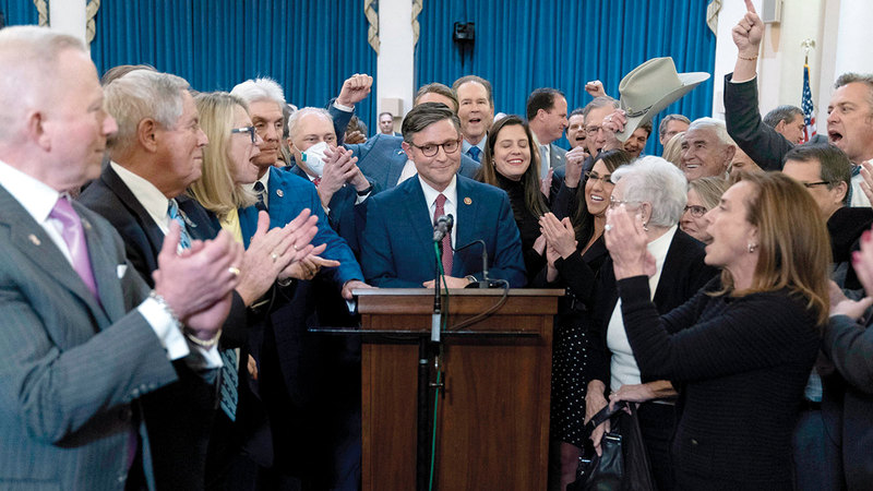 جونسون يلقي أول خطاب له بعد انتخابه. أرشيفية