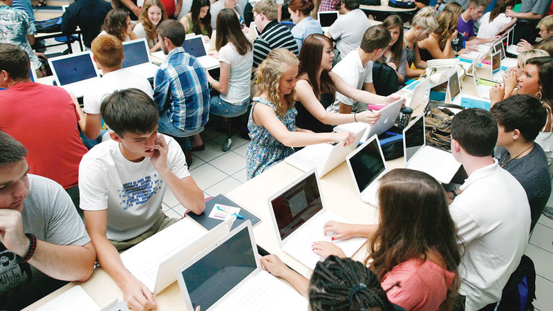 مدارس أميركية تباهت بتوفير الحواسيب لجميع طلابها. أرشيفية