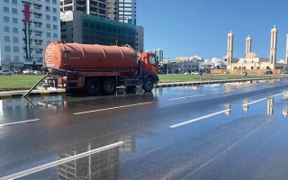 الصورة: لجنة طوارئ عليا للتعامل مع الأمطار في الشارقة