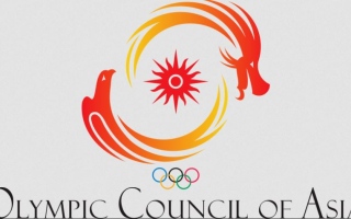 الصورة: علم كوريا الشمالية يتسبب في غرامة على المجلس الأولمبي الآسيوي