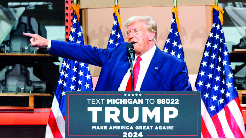 ترامب هدّد خصومه بالمحاكمات حال فوزه في الاستحقاق المقبل. أرشيفية