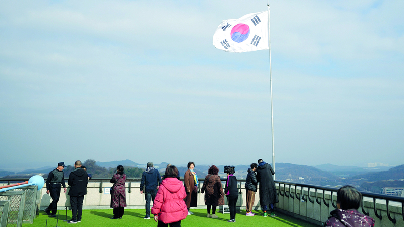 المنطقة تبعد 60 كيلومتراً عن سيؤول و210 كيلومترات عن بيونغ يانغ. أ.ب