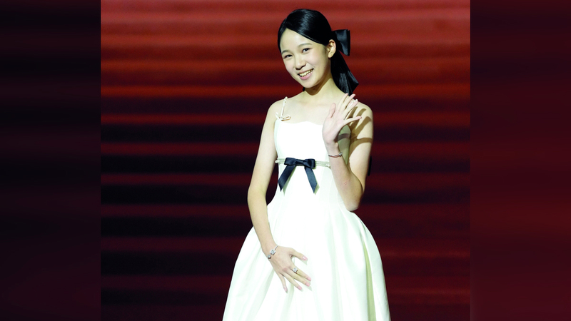 أودري لين أصغر فائزة بجائزة أفضل ممثلة في تاريخ المهرجان. أ.ب