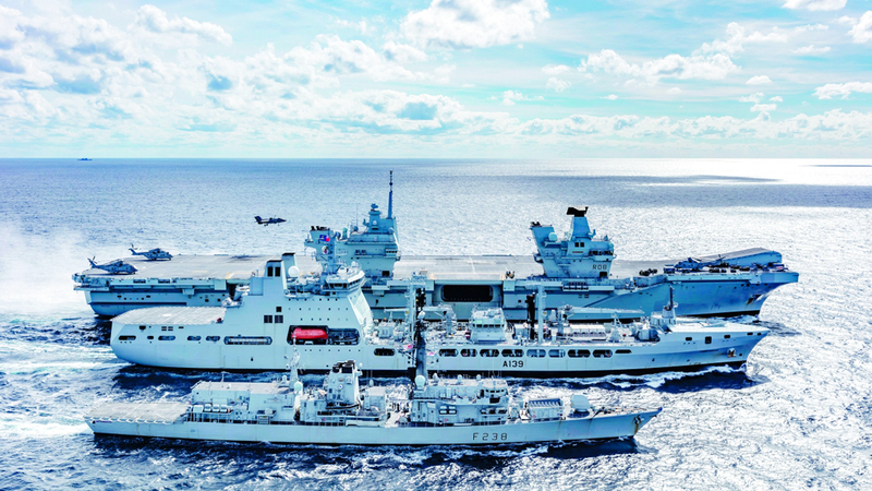 قطع حربية بريطانية في أعالي البحار. أرشيفية